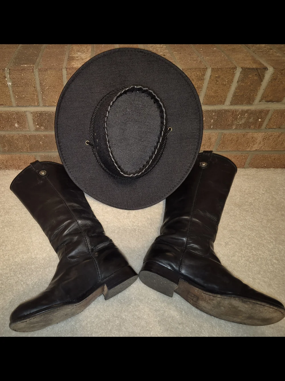 Women's Tall Black Leather Riding Boots